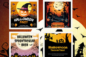 make halloween flyers and posters