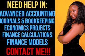 handle advanced accounting, finance and economics projects