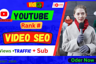 top youtube  video SEO for best organic promotion ranking or manager expert