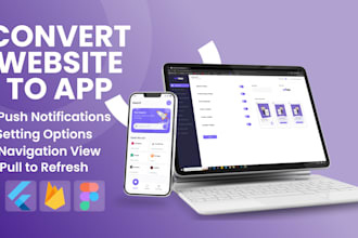 convert website to android app webview flutter app
