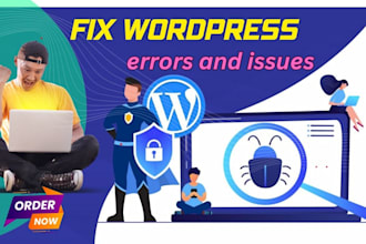fix wordpress errors, audit website, bugs fixes,  javascript issue or updates