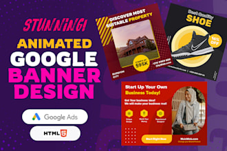 design animated HTML5 banner ads for google adwords