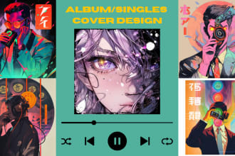 create art for your phonk j pop or hip hop music cover fast