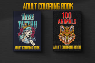 design attractive adult coloring book cover for amazon kdp