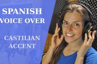 record a professional female castilian spanish voice over