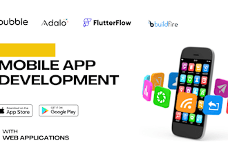 do IOS app android mobile app bubble io web app adalo buildfire flutterflow ai