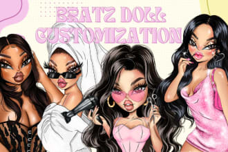 create cute bratz doll character for your social media