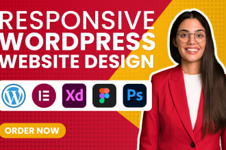 build responsive wordpress website design and ecommerce website