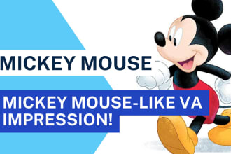 narrate or do a voice over in the style of mickey mouse