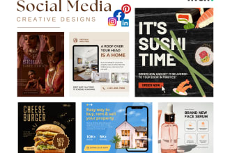 design creative social media posts, instagram, facebook, google banner ads