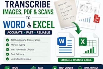 convert images, PDF, and scans to word and excel