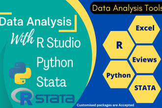 do statistical data analysis on stata, rstudio, spss and eviews
