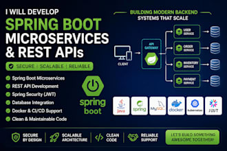 develop secure spring boot microservices and rest apis