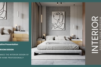 design 3d modeling interior bedrooms, kids room, master room with shopping list