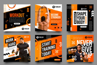 design fitness and gym flyers and posters with free logo