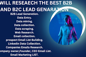 generate trageted b2b leads web browsing and data entering