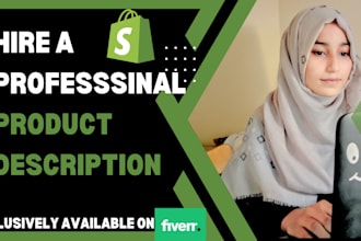 write and optimize shopify product description of your store
