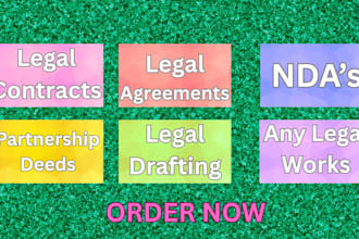 draft legal contracts and agreements for you