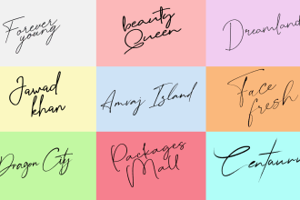 design signature font logo of your choice
