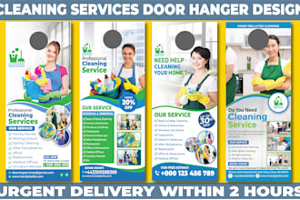 design cleaning, lawn care, roofing, solar, washing, and door hanger