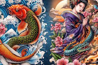 do old school japanese tattoo design