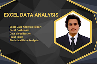do excel data cleaning, statistical, data analysis and data visualization