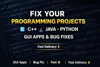 do c cpp java python projects and gui apps