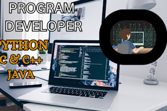do programming in c, cpp, java, python and convert console applications to gui