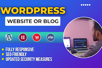 create responsive and SEO friendly wordpress  blog or website