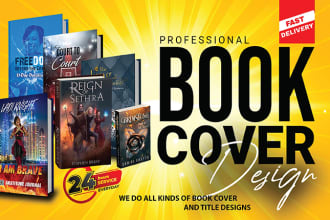 do professional book cover, ebook, kindle cover, 3d book mockup and print cover