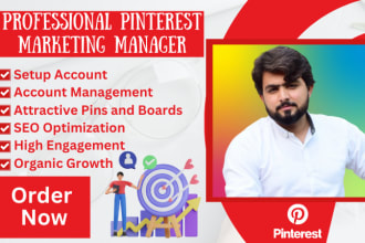 setup, optimize and do pinterest marketing, pins and boards