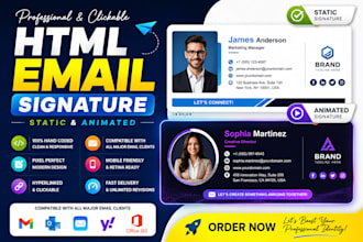 create custom HTML and animated email signature