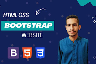 develop  responsive HTML CSS and bootstrap front end website