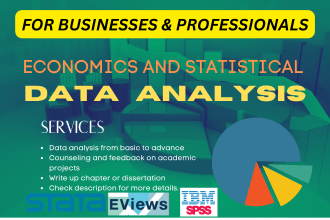 do economic data analysis on stata, rstudio, spss and eviews