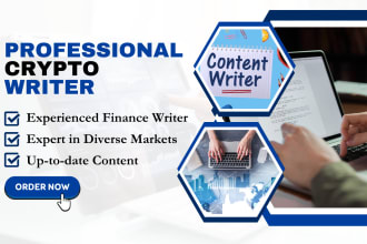 write technical crypto trading articles and reports for your platform