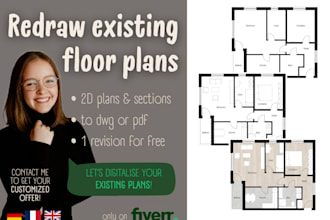 redraw your existing architectural plans in dwg or pdf