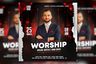 create exceptional church, event flyer or postcard designs