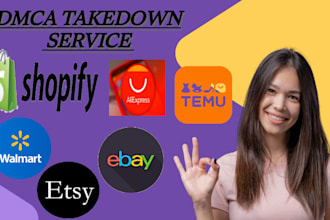 remove stolen listing copyright from shopify,walmart other store with by of dmca