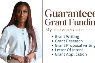 do grant research, write grant proposals and submit grant applications