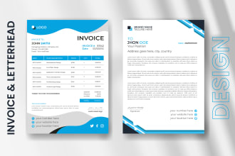 make minimalist invoice, letterhead, price list, receipt design