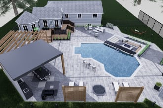 do landscape design with backyard and urban design