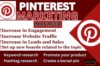 manage optimize pinterest marketing SEO board pins creation design ads manager