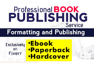 create a book design, layout formatting interior and cover