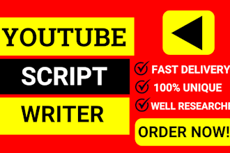 do video script writing for youtube channel, manga, nba sport