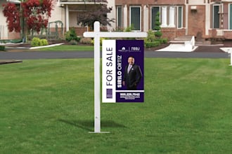 do yard sign, open house, for sale, real estate sign design