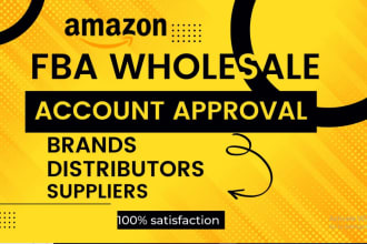 open wholesale accounts with suppliers and brand for amazon fba