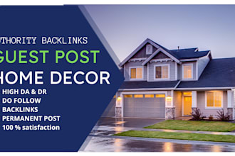 do home decor guest post on high da home improvement blogs