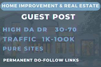 do guest post on home improvement and real estate blogs with dofollow backlinks