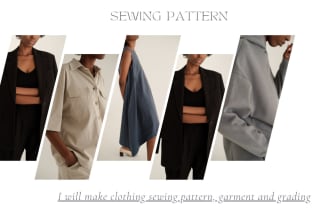 make digital clothing sewing pattern and grading