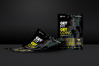create a captivating fitness flyer design